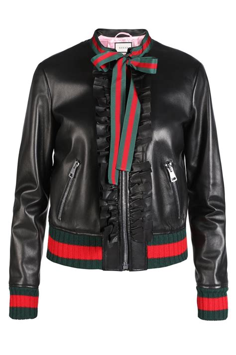 red leather gucci jacket|gucci original leather jacket.